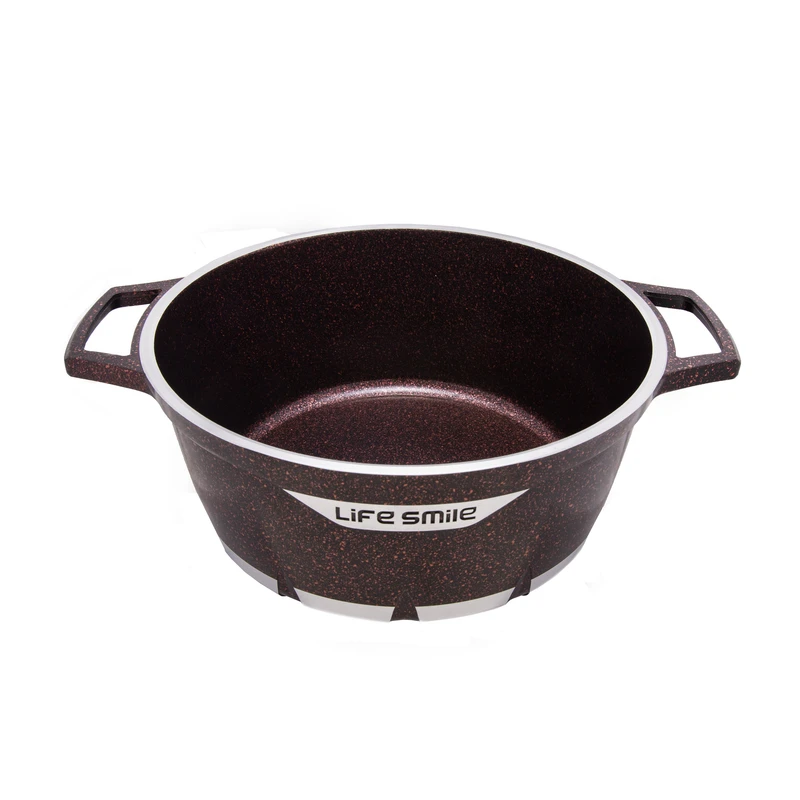 نمای داخل قابلمه تک لایف اسمایل به همراه روغن گیر سایز 28 flcm