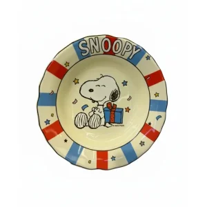 بشقاب گرد سرامیکی snoopy