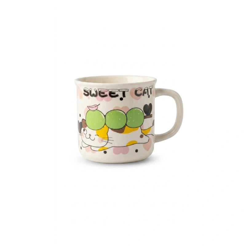 ماگ-سرامیکی-دسته-دار-طرح-گربه-برند-sweet-cat