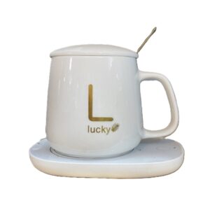 لیوان حرارتی برقی به همراه قاشق استیل برند lucky