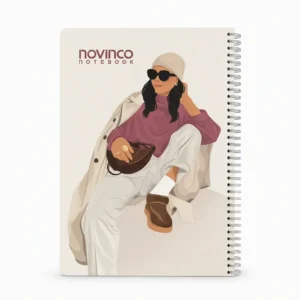 دفتر سیمی فانتزی ۸۰ برگ طرح دخترانه برند novinco
