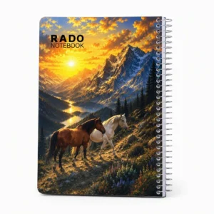 دفتر سیمی ۸۰ برگ طرح اسب برند RADO